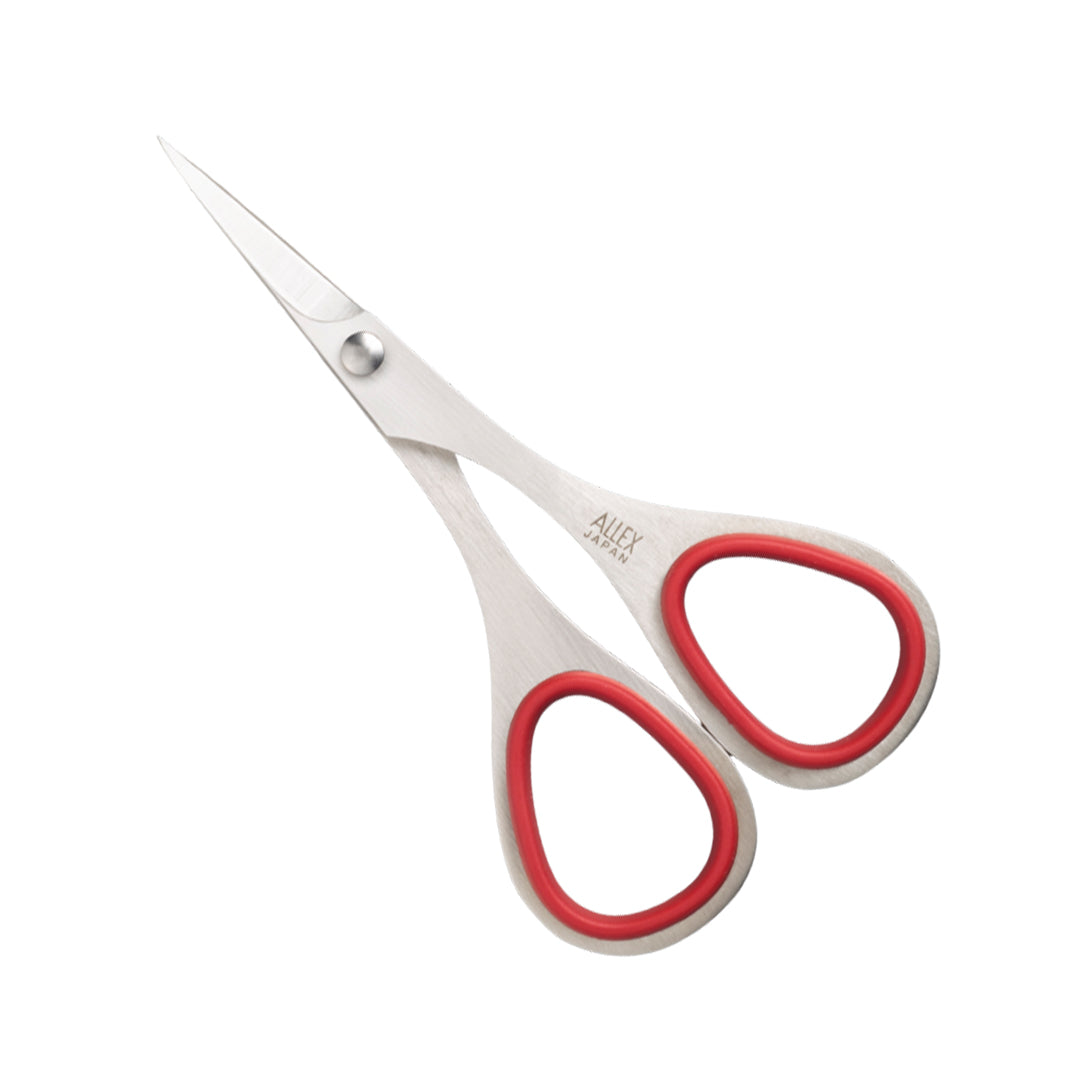 ALLEX_極細短刃剪刀_110mm-紅(11055R)
