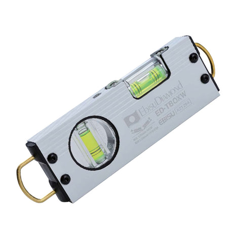 EBISU_雙吊掛白色烤漆水平尺_綠泡ED-(TBOXW)